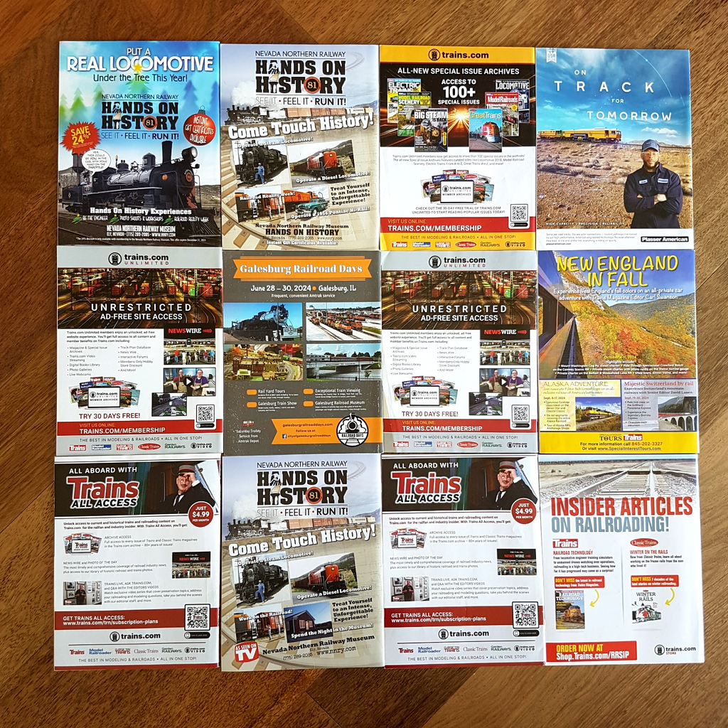 TRAINS MAGAZINE Jan   Dec 2024 Bundle Lot Locomotive Steam Diesel Series Edition8