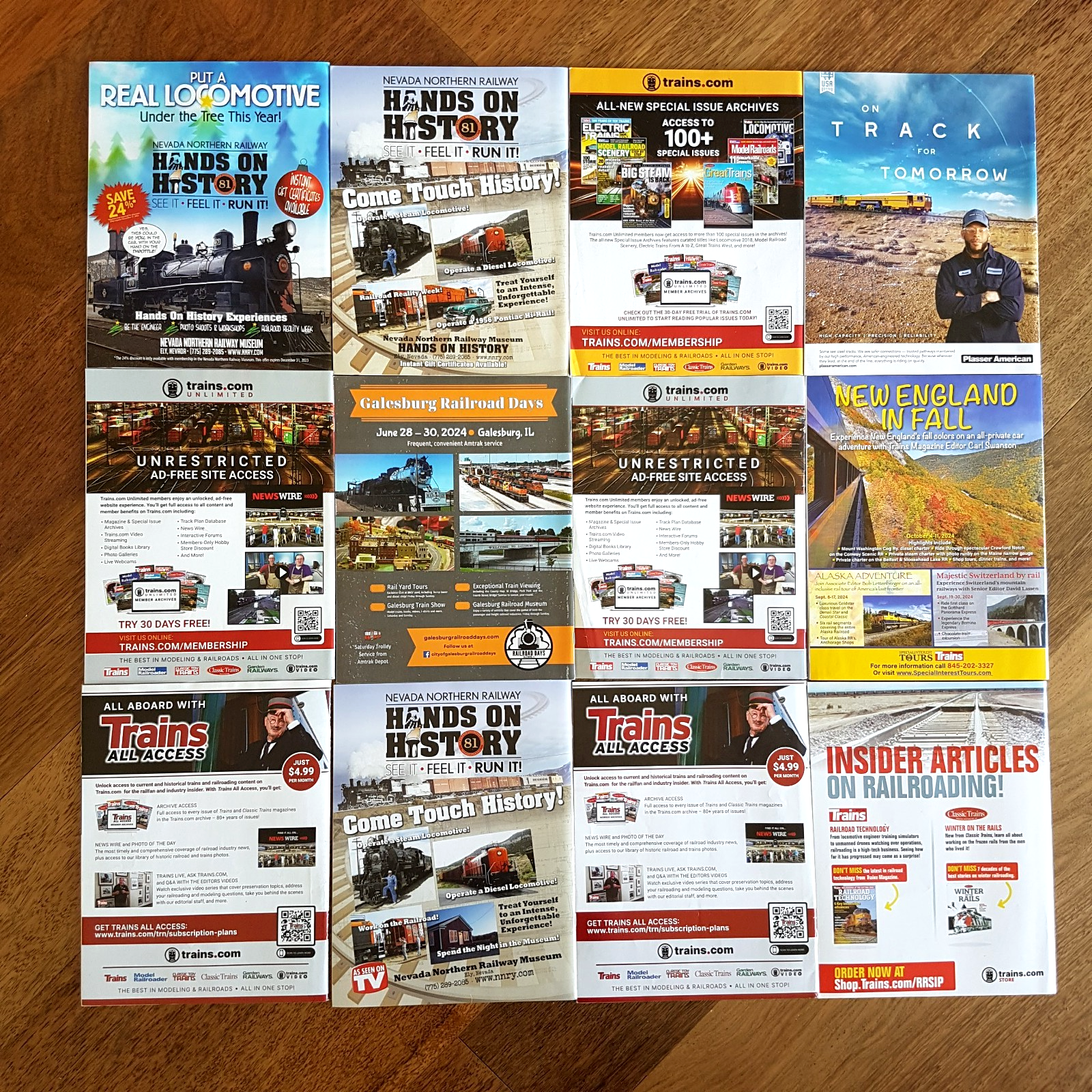 TRAINS MAGAZINE Jan   Dec 2024 Bundle Lot Locomotive Steam Diesel Series Edition8
