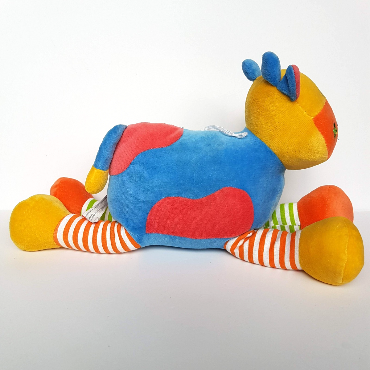 Baby Boo Velour COW Colour Block Plush 33cm Stuffed Soft Toy Floppy VINTAGE Toy3