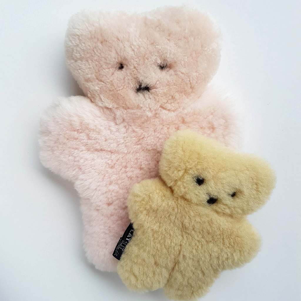 FLATOUT BEAR x 2 Australia 100% Sheepskin Flat Out Plush Soft Toy Stuffed Animal0