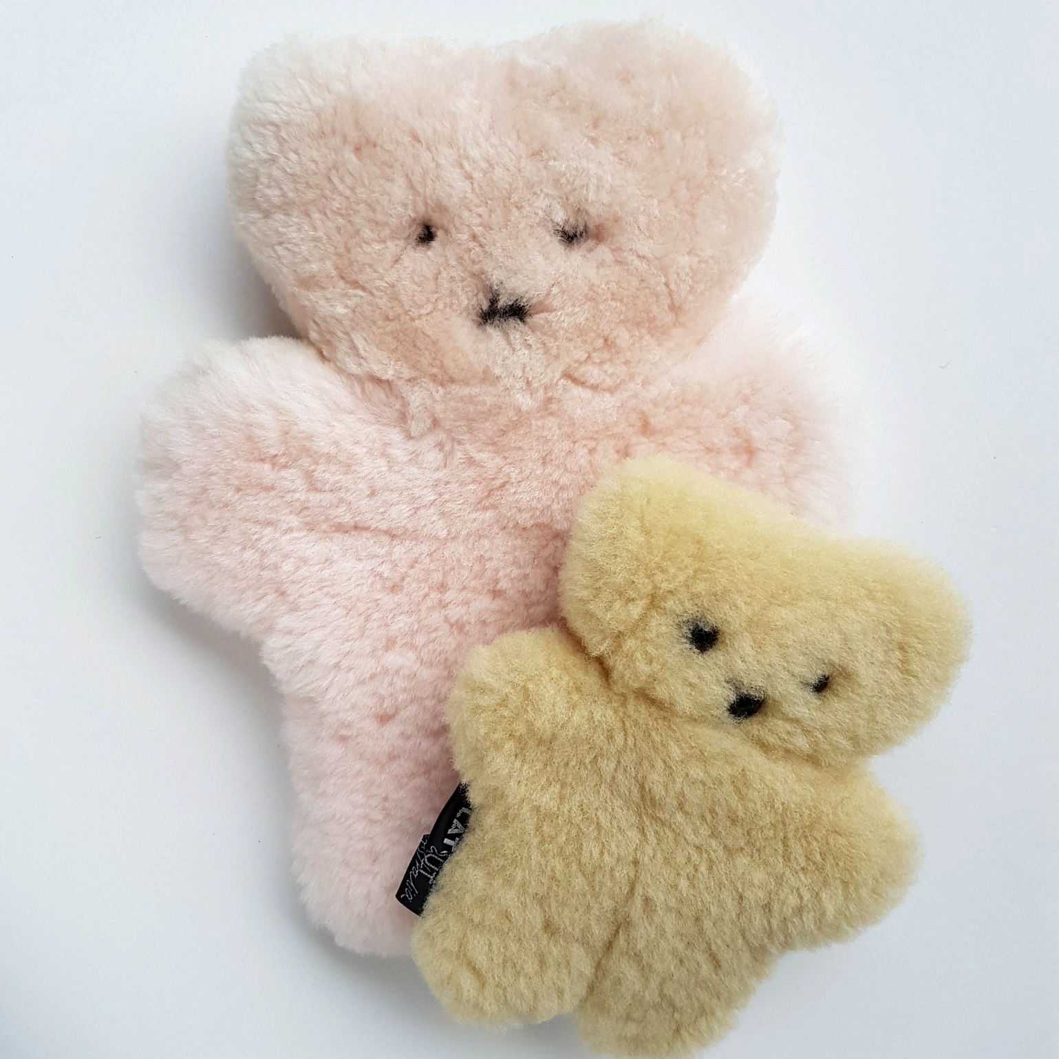 FLATOUT BEAR x 2 Australia 100% Sheepskin Flat Out Plush Soft Toy Stuffed Animal0