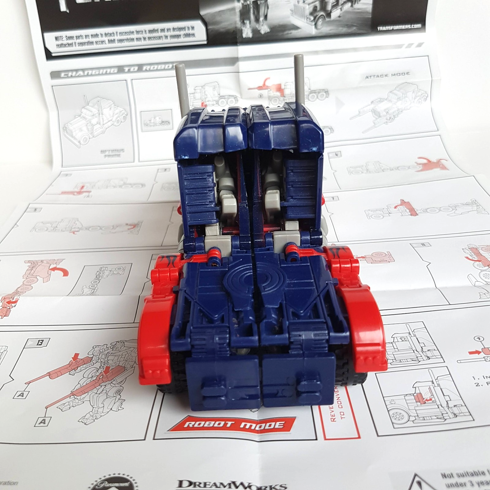 Transformers OPTIMUS PRIME Truck 2007 18cm Autobot Robot Action Figure Toy EUC7