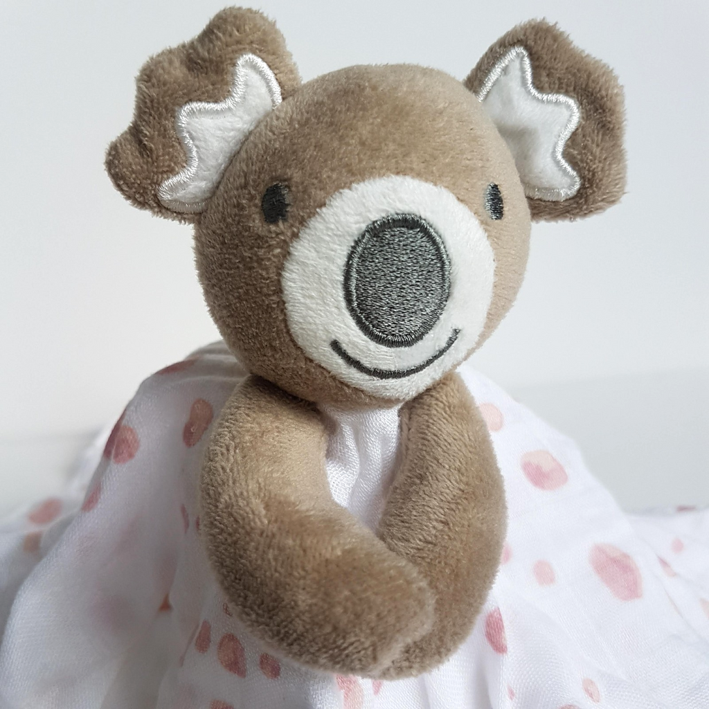 Little Bamboo KOALA LOVEY Soft Toy Comforter Security Blanket Minky Dot Sleep4