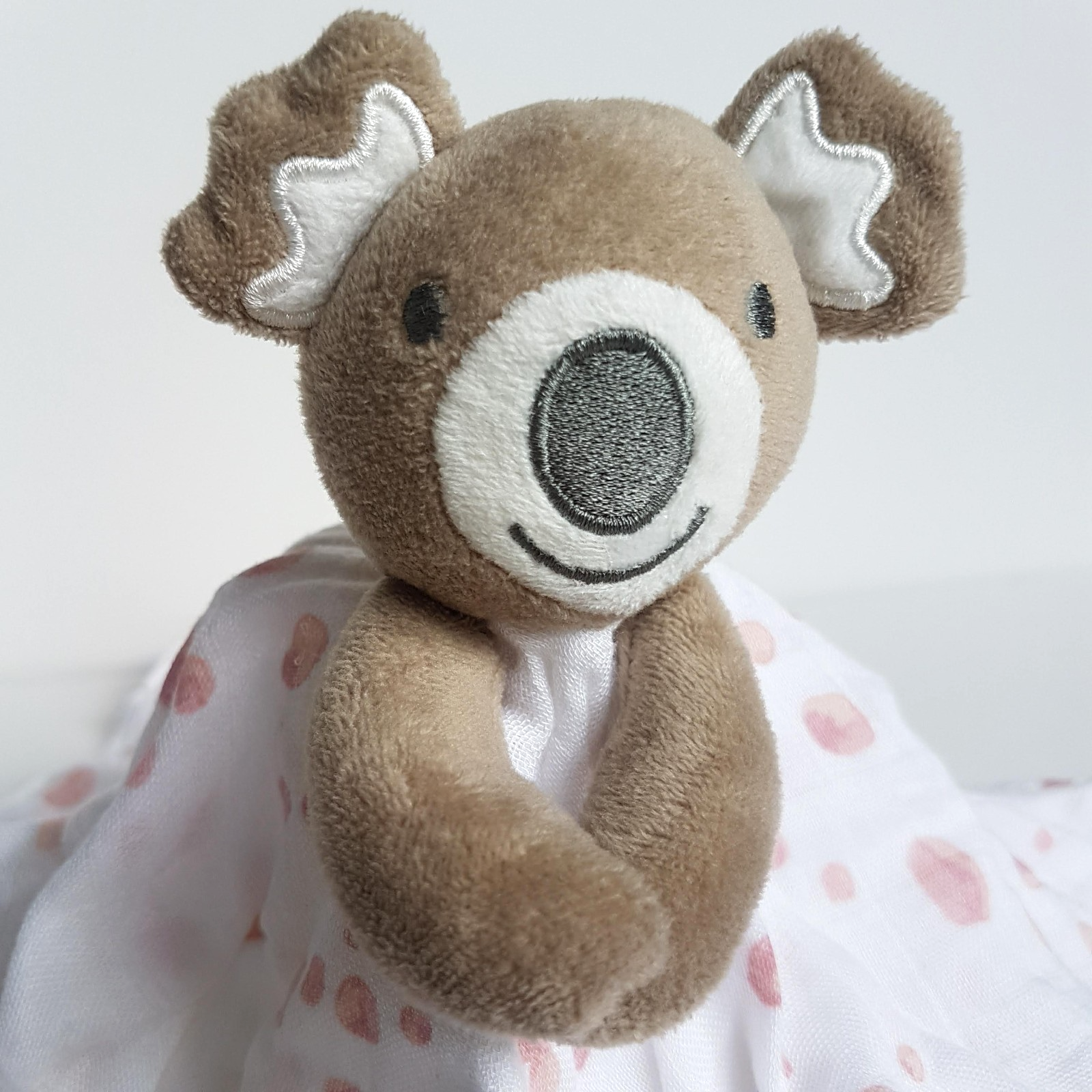 Little Bamboo KOALA LOVEY Soft Toy Comforter Security Blanket Minky Dot Sleep4