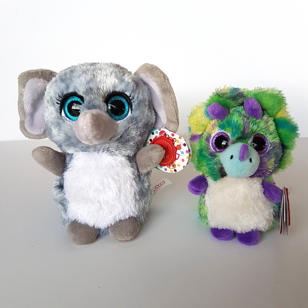 Mini Motsu ERNEST & TROY Rhino Elephant Plush TAGS Stuffed Animal Soft Toy Small0