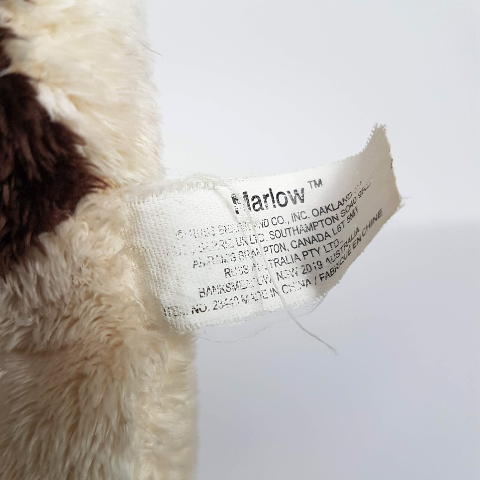Russ PEEPERS COW BULL MARLO Floppy Plush TAG Small 12cm Soft Toy Stuffed Animal12