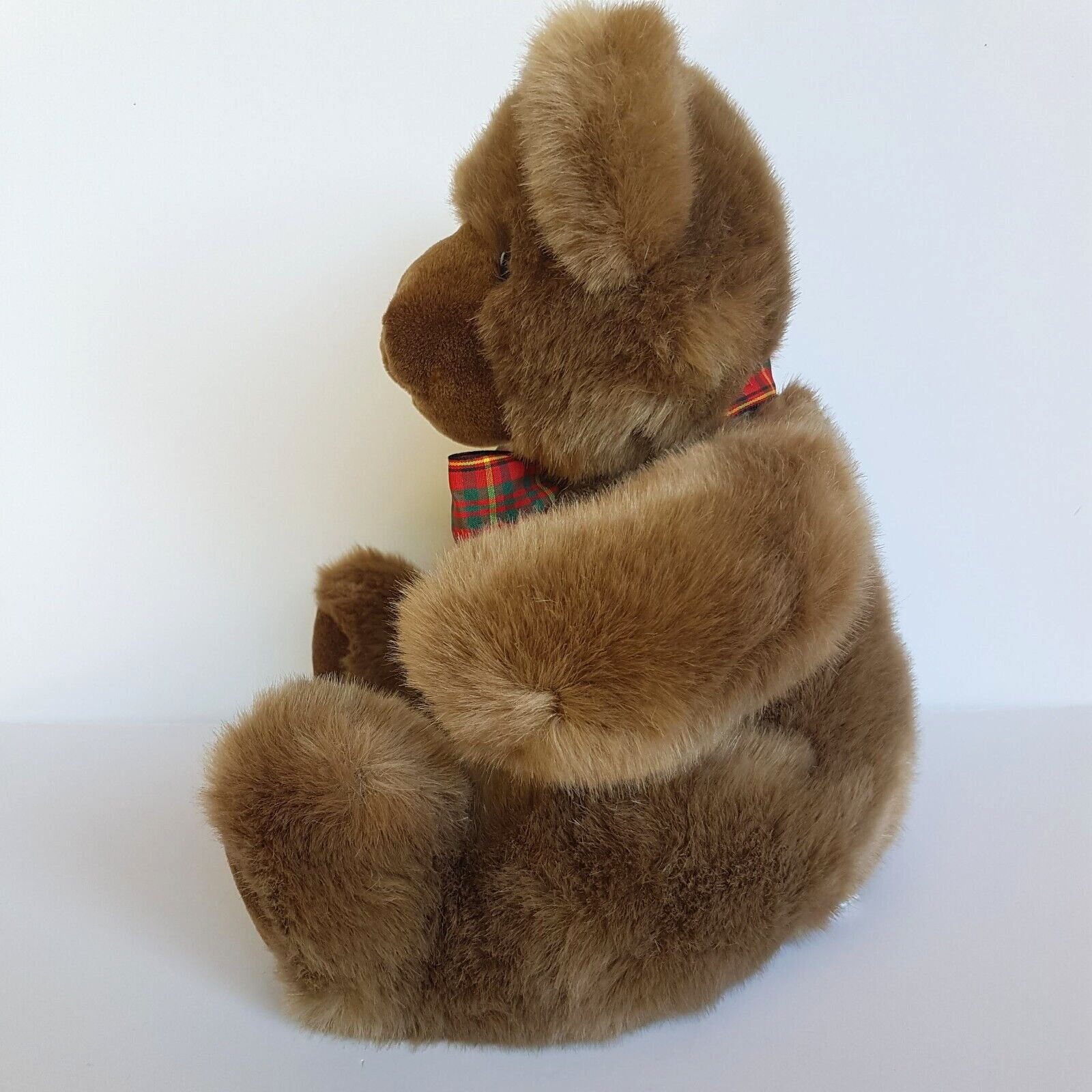 Dreampets Soft BROWN TEDDY BEAR Tartan Bow Plush Stuffed Animal Soft Toy Quality5