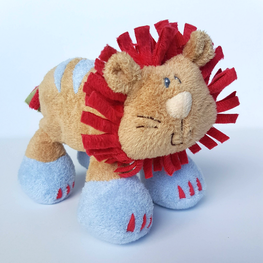 Baby Gund WOODLES LITTLE LION Rumba Baby Rattle 7" Plush Soft Toy Stuffed Animal0