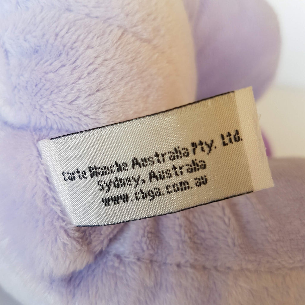 Carte Blanche PURPLE HIPPO Plush 26cm Floppy Stuffed Animal Lavender Soft Toy9