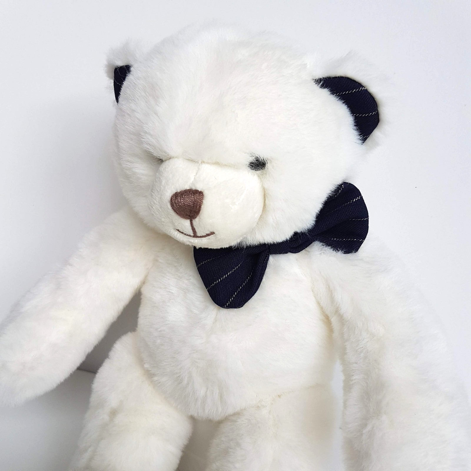 Histoire D'Ours WHITE TEDDY Plush 30cm Navy Stuffed Animal Soft Toy Preppy Chic4