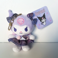 AOGER Sanrio KUROMI Plush Doll Keychain Keyring Bag Charm TAG Accessory Soft Toy0