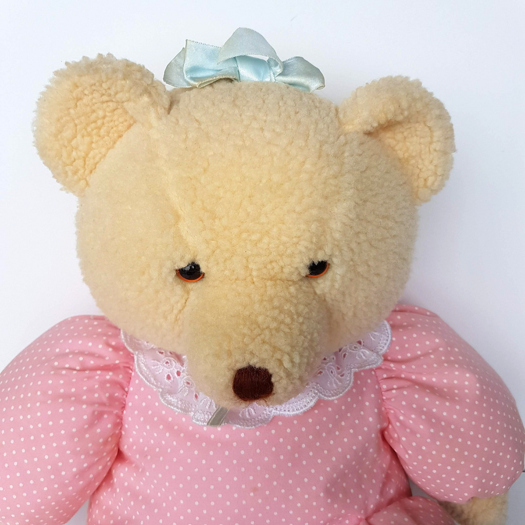 RARE Vintage DAKIN PUFFY BEAR Plush 40cm Fraser Group Stuffed Animal Soft Toy2