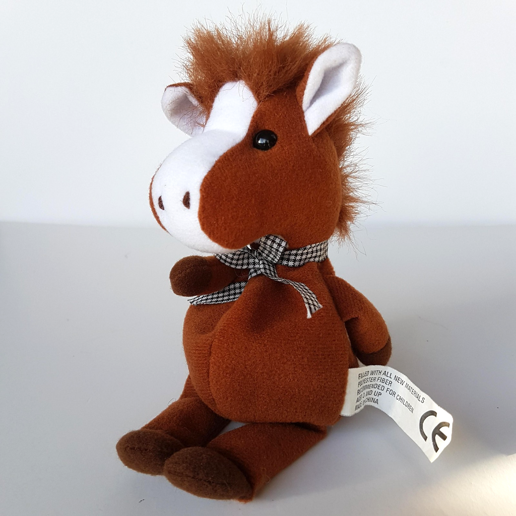 Adorable PONY HORSE Plush Stuffed Animal Soft Toy Beanbag Kids Toy Small Brown3