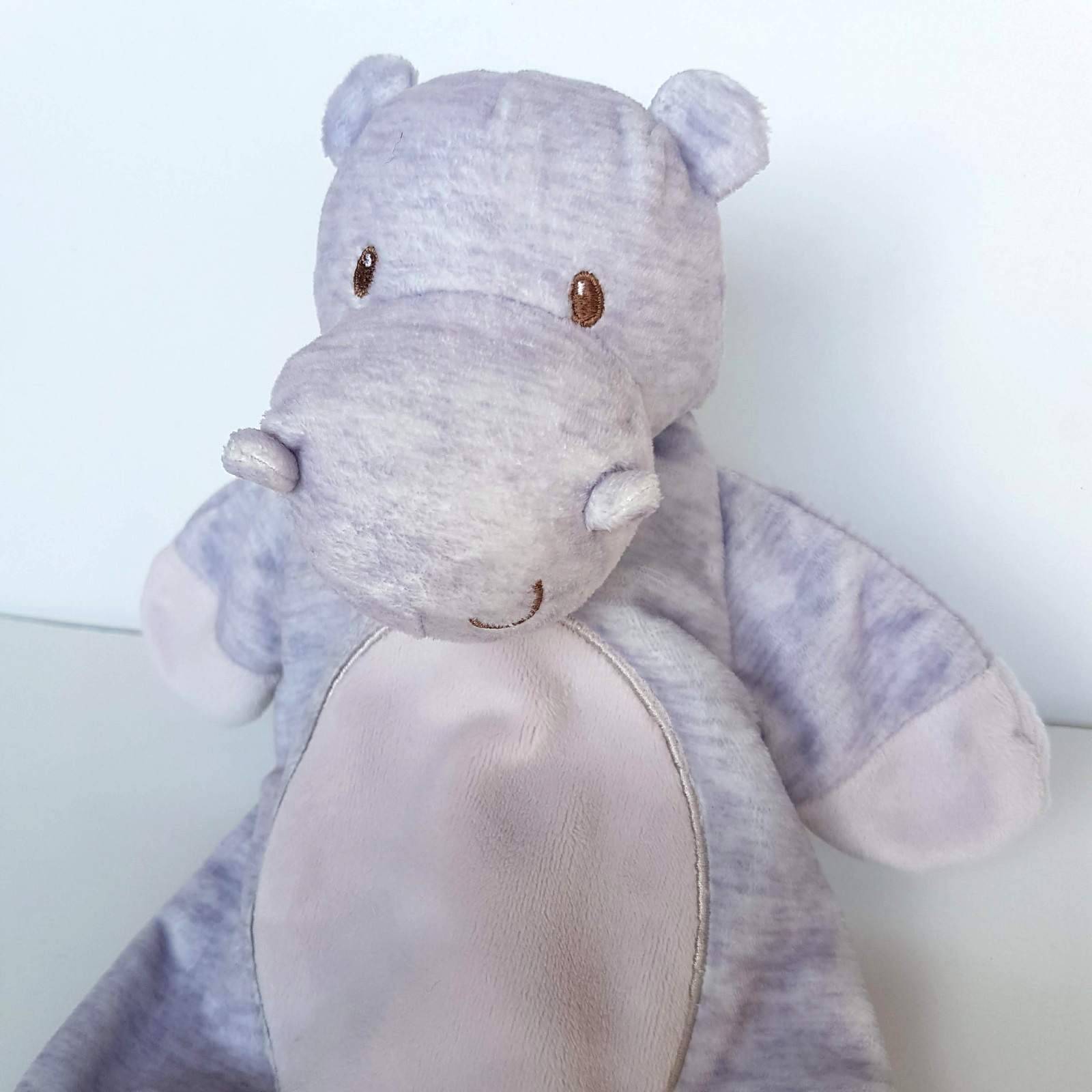 Gund HIPPO LOVEY PUPPET Plush Security Comforter Sleep Blanket Soft Toy Cute2