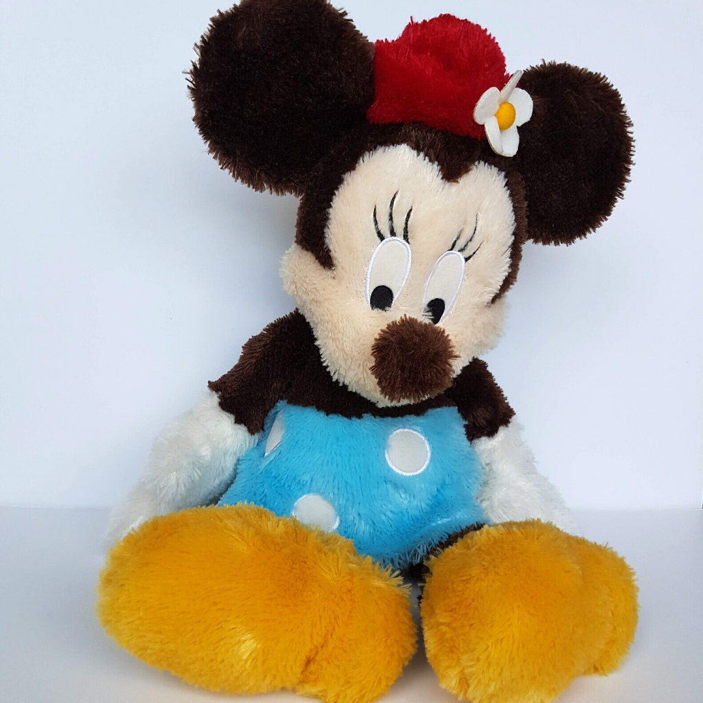 DISNEY 46cm Minnie Mouse Plush Soft Toy Stuffed Animal Blue Skirt Floppy Unique3