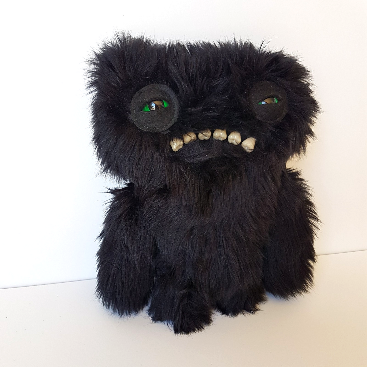 Fuggler BLACK WIDE EYED WEIRDO Plush 25cm Funny Ugly Monster Soft Toy NO BUDGIES1