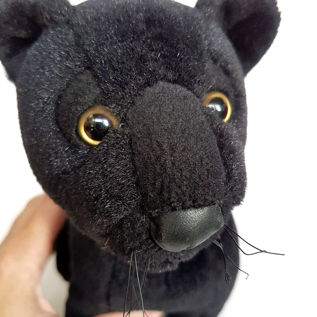 Hansa BLACK PANTHER PUMA Wild Cat 24cm Stuffed Animal Melbourne Zoo Soft Toy5