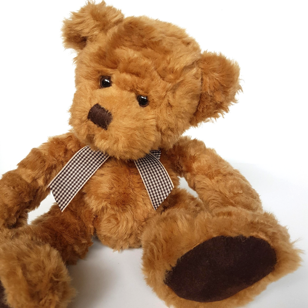 Russ LANGLEY TEDDY BEAR 28cm Plush Soft Toy Stuffed Animal Cuddly Floppy Heavy0