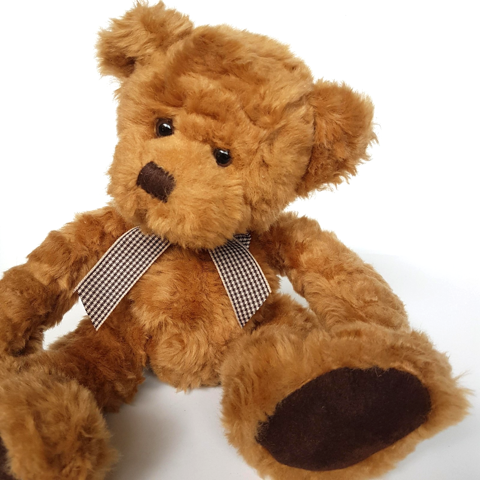 Russ LANGLEY TEDDY BEAR 28cm Plush Soft Toy Stuffed Animal Cuddly Floppy Heavy0