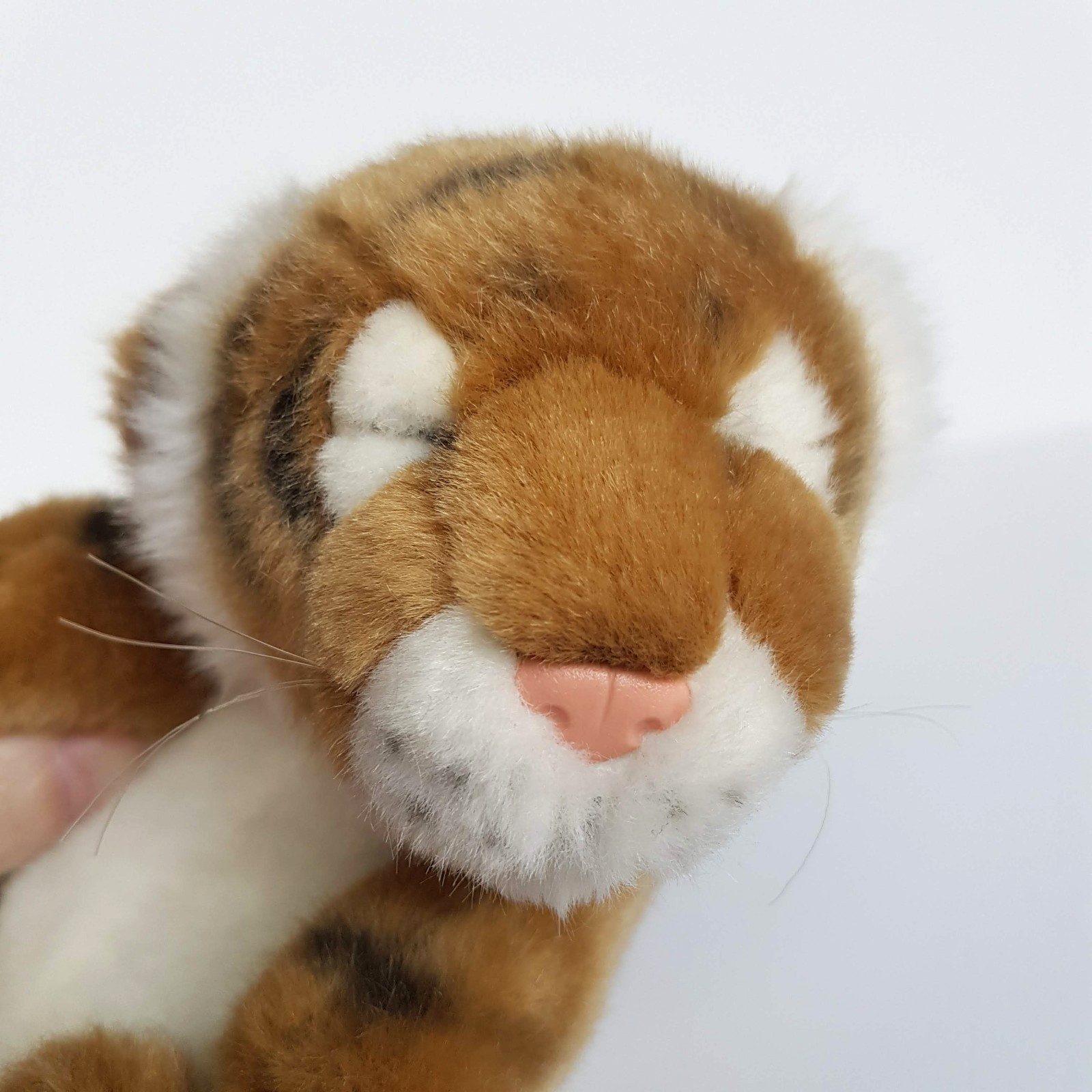 Korimco SLEEPING TIGER WILD CAT Plush Soft Toy Stuffed Animal 18cm NO SOUND Cute6