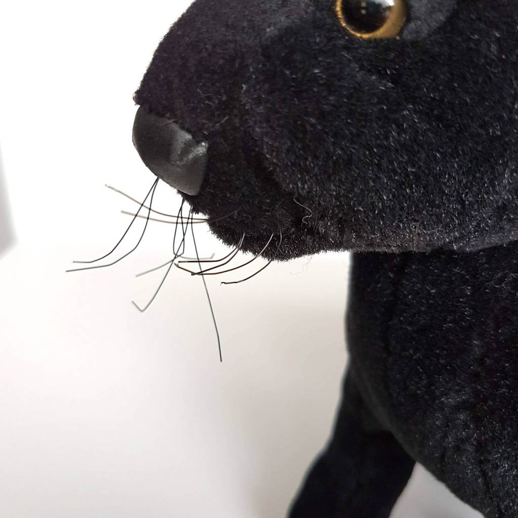 Hansa BLACK PANTHER PUMA Wild Cat 24cm Stuffed Animal Melbourne Zoo Soft Toy3