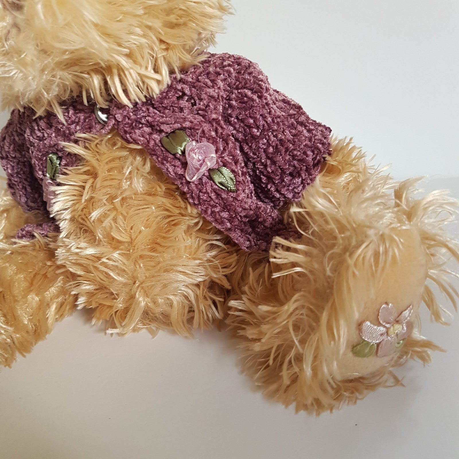 Sweet SETTLER BEAR TEDDY BEAR 29cm Plush Soft Toy Rose Cardigan Stuffed Animal4