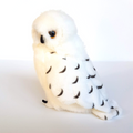 WHITE SNOWY OWL Plush Bird Stuffed Animal 13cm Soft Toy Beanbag Yellow Eye Bird0
