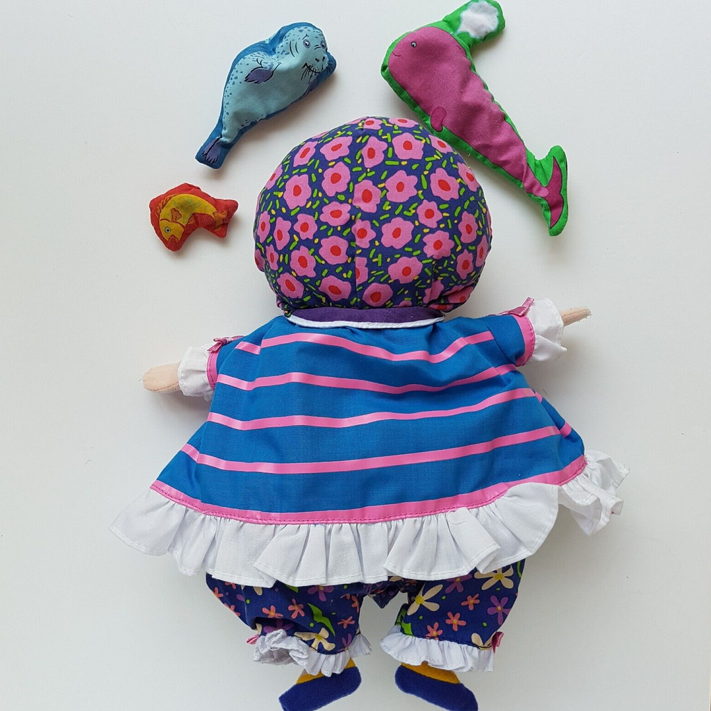 RARE Child's Play OLD LADY WHO SWALLOWED THE SEA Plush Doll Nursery Rhyme Toy9