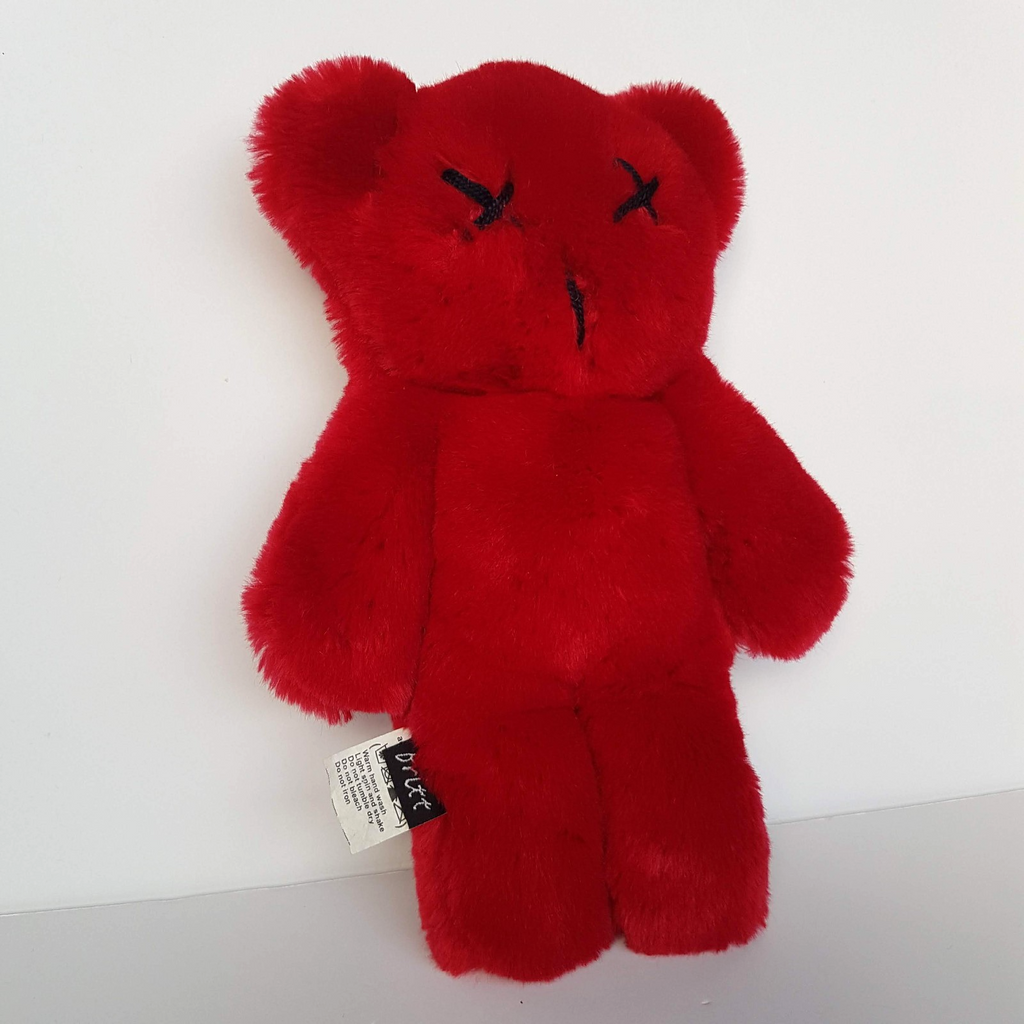 Britt Bear RED FLAT BEAR Teddy Plush 24cm Stuffed Animal Soft Toy Cuddly Sleep3