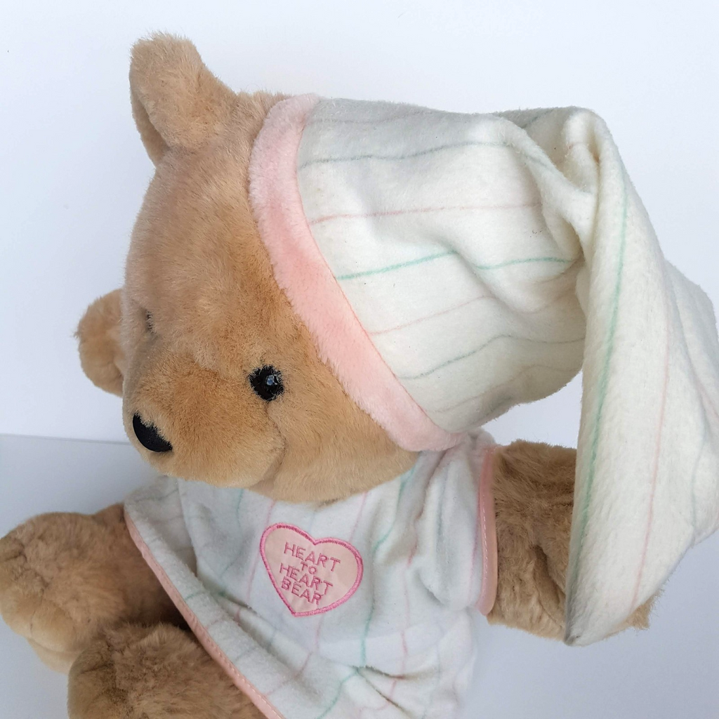 Vintage HEART TO HEART BEAR Plush 45cm Chosun 1986 NO HEART Stuffed Animal Toy11