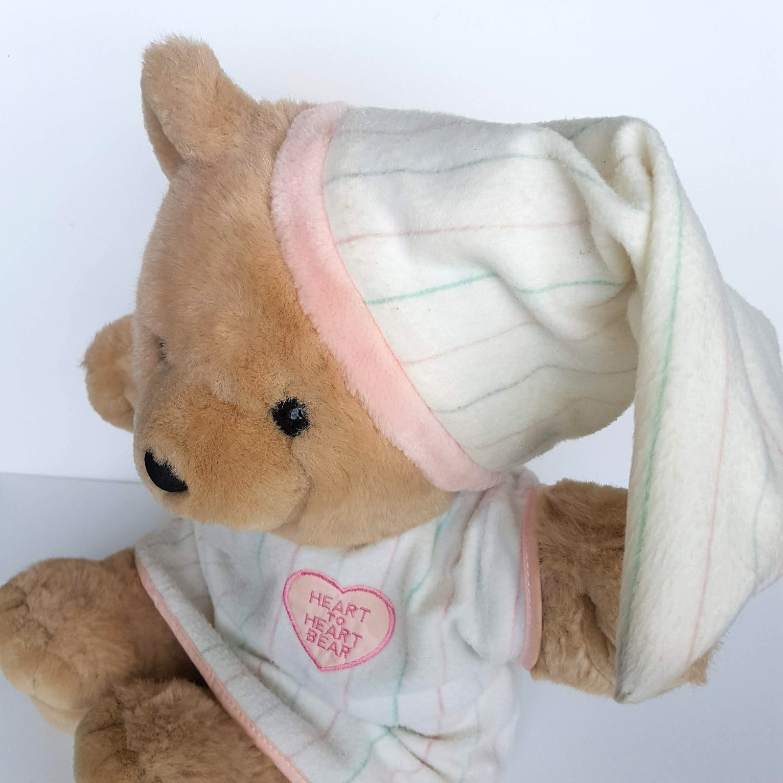 Vintage HEART TO HEART BEAR Plush 45cm Chosun 1986 NO HEART Stuffed Animal Toy11