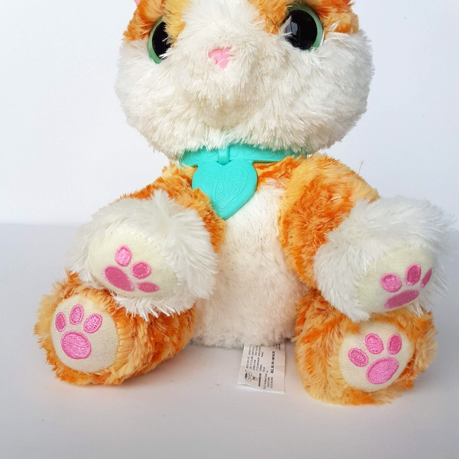 Scruff A Luvs GINGER CAT Collar Plush Orange White Stuffed Animal Soft Toy Moose4