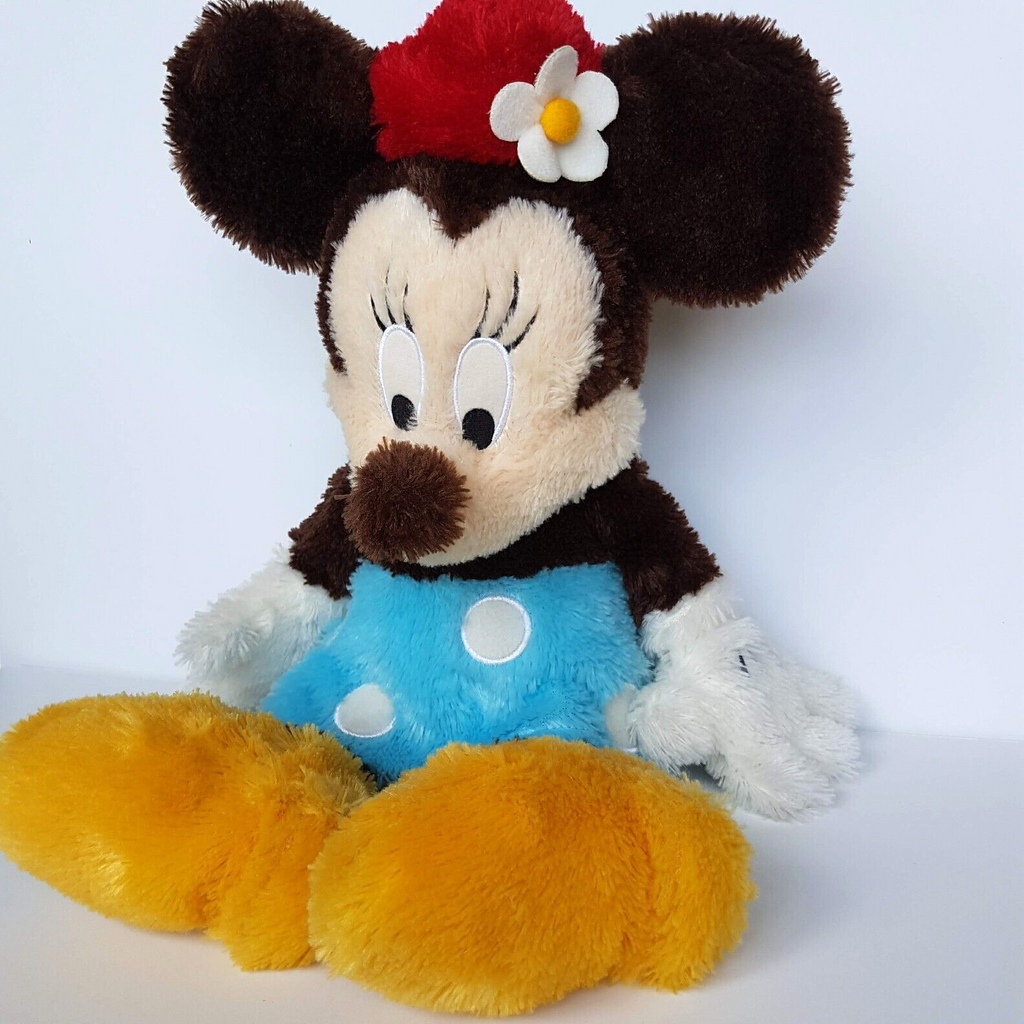 DISNEY 46cm Minnie Mouse Plush Soft Toy Stuffed Animal Blue Skirt Floppy Unique4