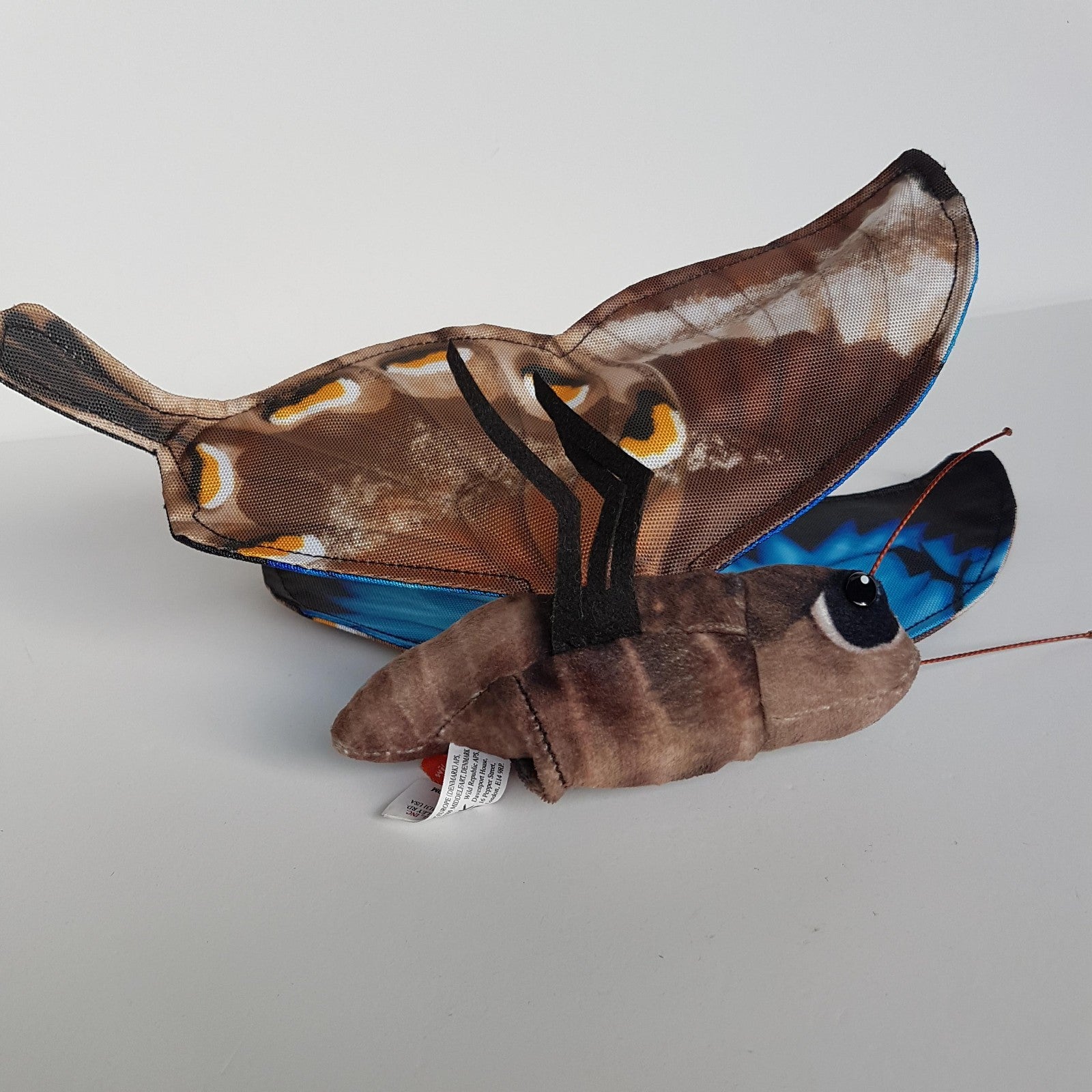 Wild Republic BLUE MORPHO BUTTERFLY Finger Puppet Plush Soft Toy Stuffed Animal4