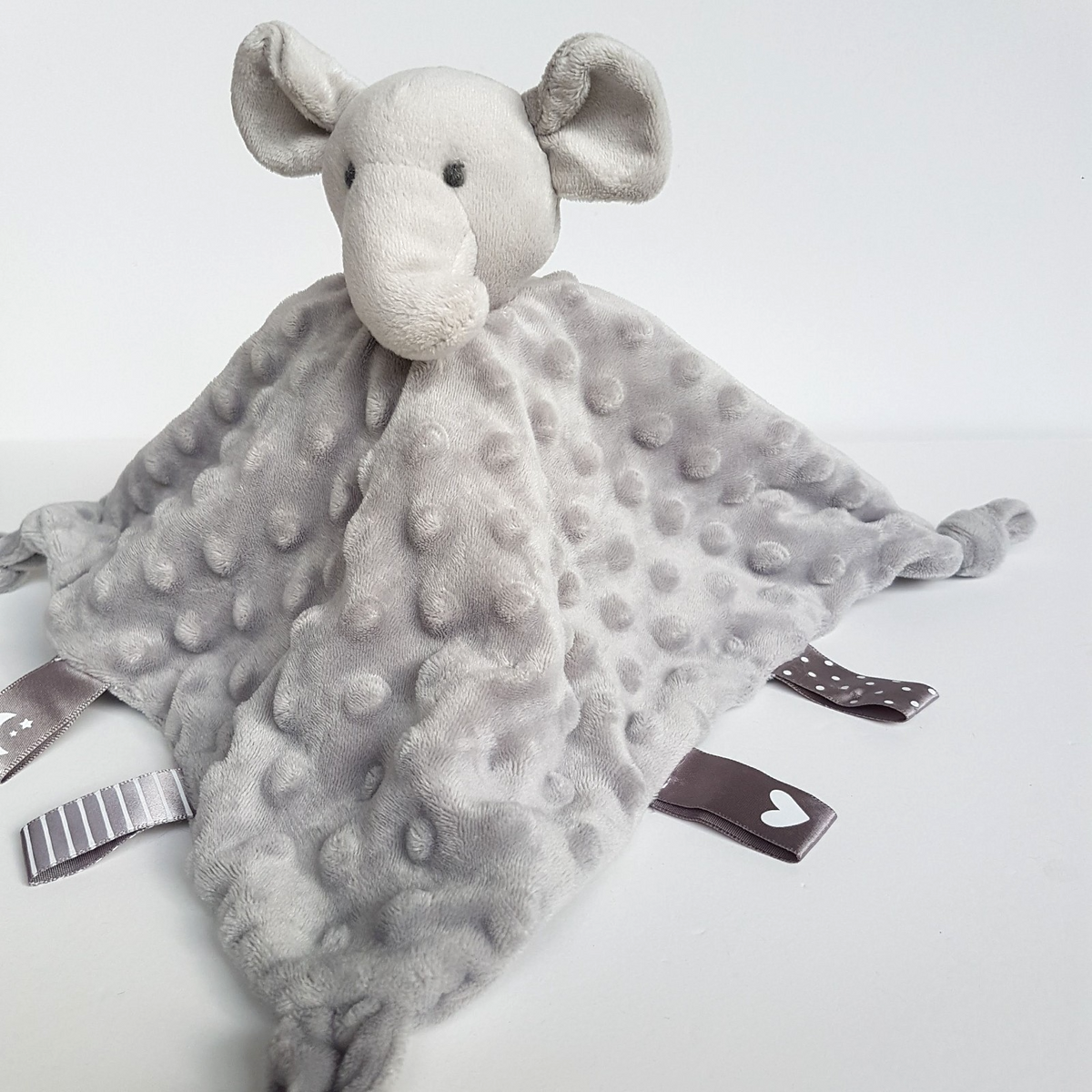 Kaiser GREY ELEPHANT Lovey Security Comforter Sleep Toy Minky Dot Soft Toy Cute2