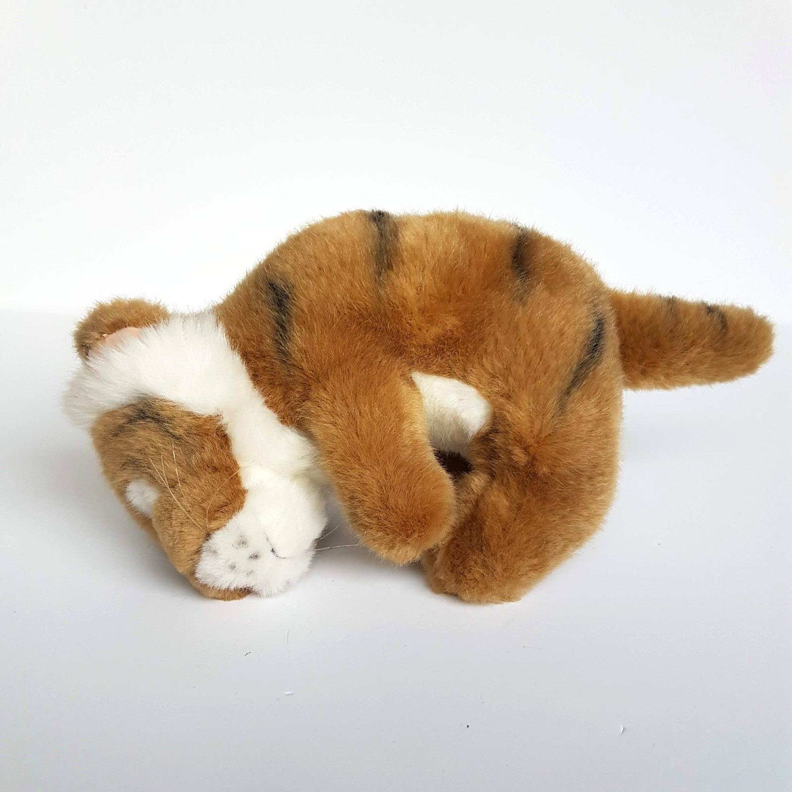Korimco SLEEPING TIGER WILD CAT Plush Soft Toy Stuffed Animal 18cm NO SOUND Cute5