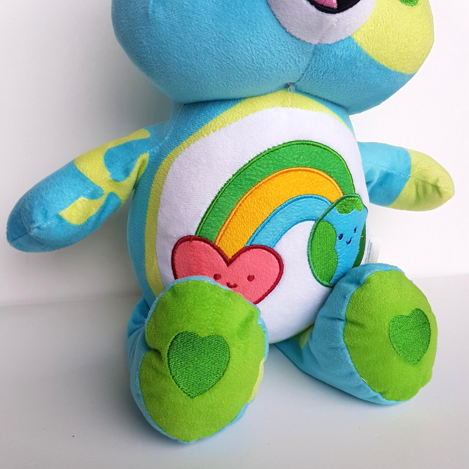 Care Bear EARTH BEAR Licensed 40cm Plush Stuffed Animal Soft Toy Rainbow Heart4
