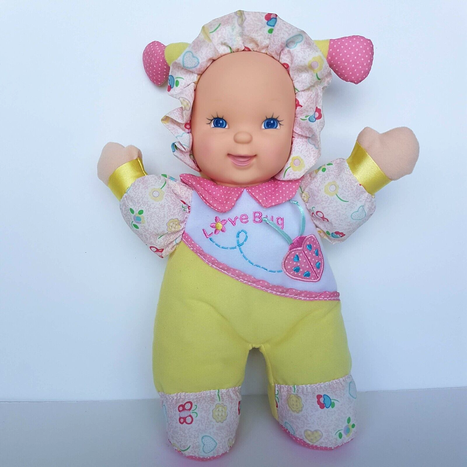 Goldberger LOVE BUG Doll 11” Pastel Baby Vinyl Face Cuddle Lovey Sleep Kids Toy1