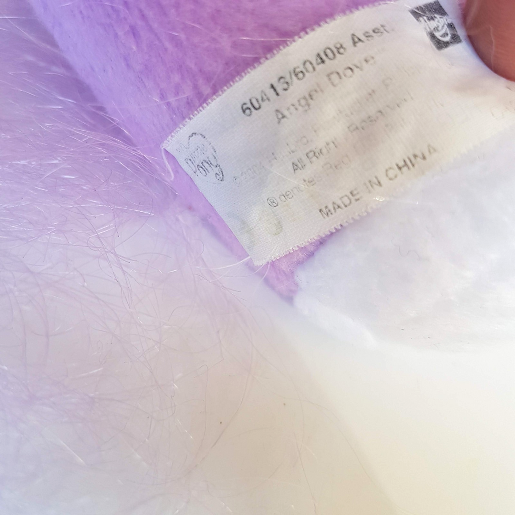 VTG My Little Pony ANGEL DOVE Plush Hasbro Purple Stuffed Animal Soft Toy 20048