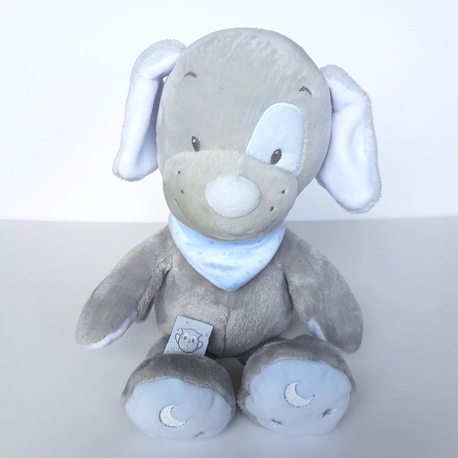 Nattou Plush DOG MUSIC BOX Lovey Comforter Sleep Stuffed Animal Soft Toy Blue1