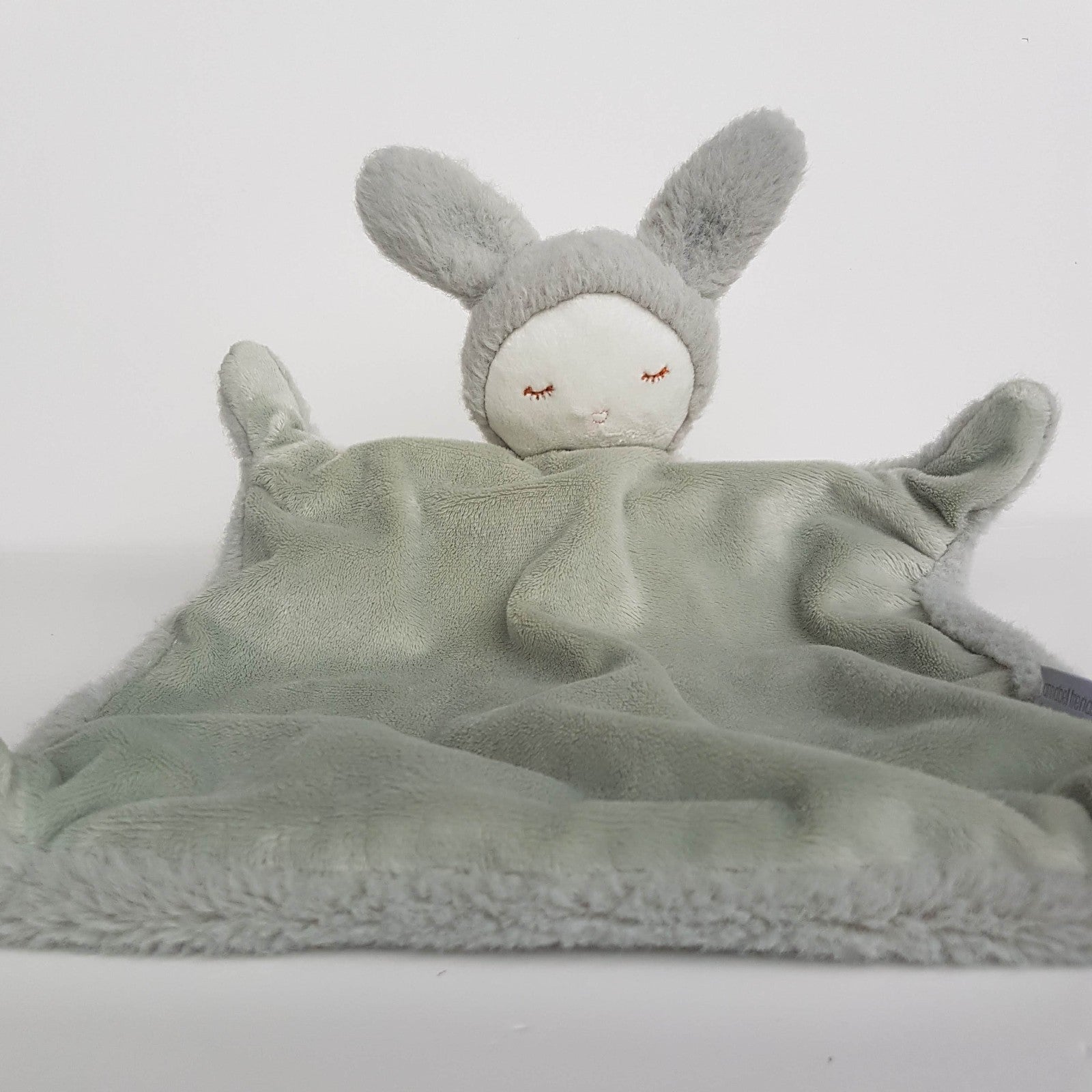 Annabel Trends GREY BUNNY LOVEY Rabbit Baby Comforter Security Blanket Soft Toy1