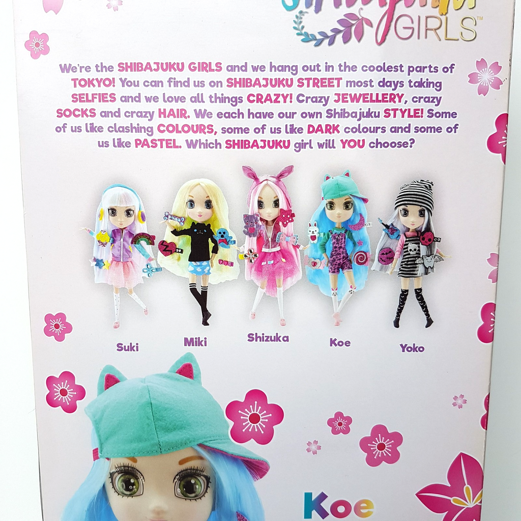 SHIBAJUKA GIRLS Doll KOE 2016 13" Retired Rare NRFB Fashion Doll Pink Blue Toy14