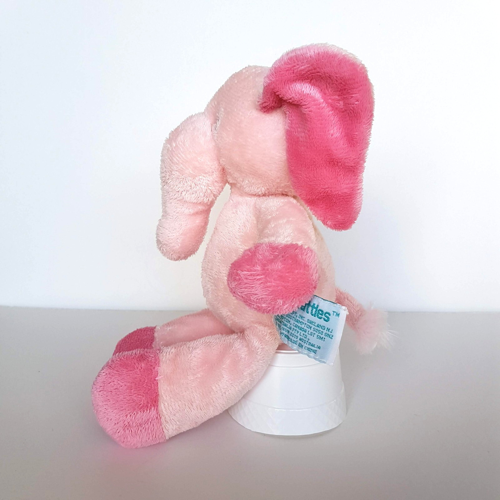 Russ Tender Rattles PINK ELEPHANT Plush Rattle Lovey Stuffed Animal Soft Toy5