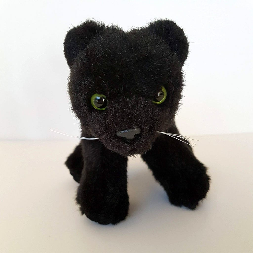 Leosco BLACK PANTHER Wild Cat Plush 15cm Stuffed Animal Korimco Jungle Soft Toy5