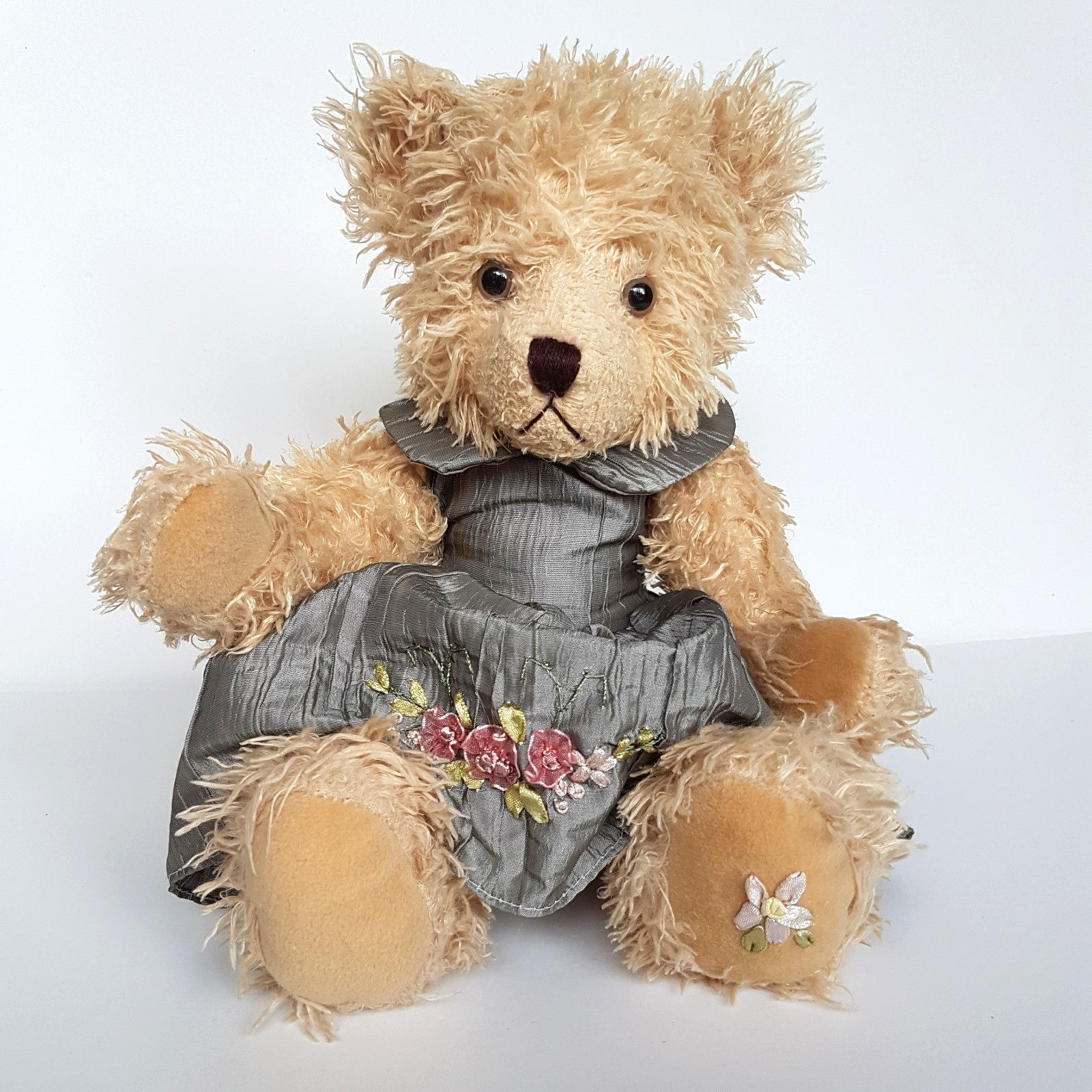 Settler Bears TAFFETA ROSE BEAR Plush 40cm 5 Way Jointed Stuffed Animal Soft Toy0