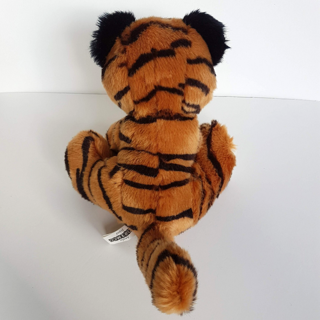 Cute TIGER WILD CAT Plush 18cm Stuffed Animal Purple Eyes Zoo Soft Toy KORIMCO5
