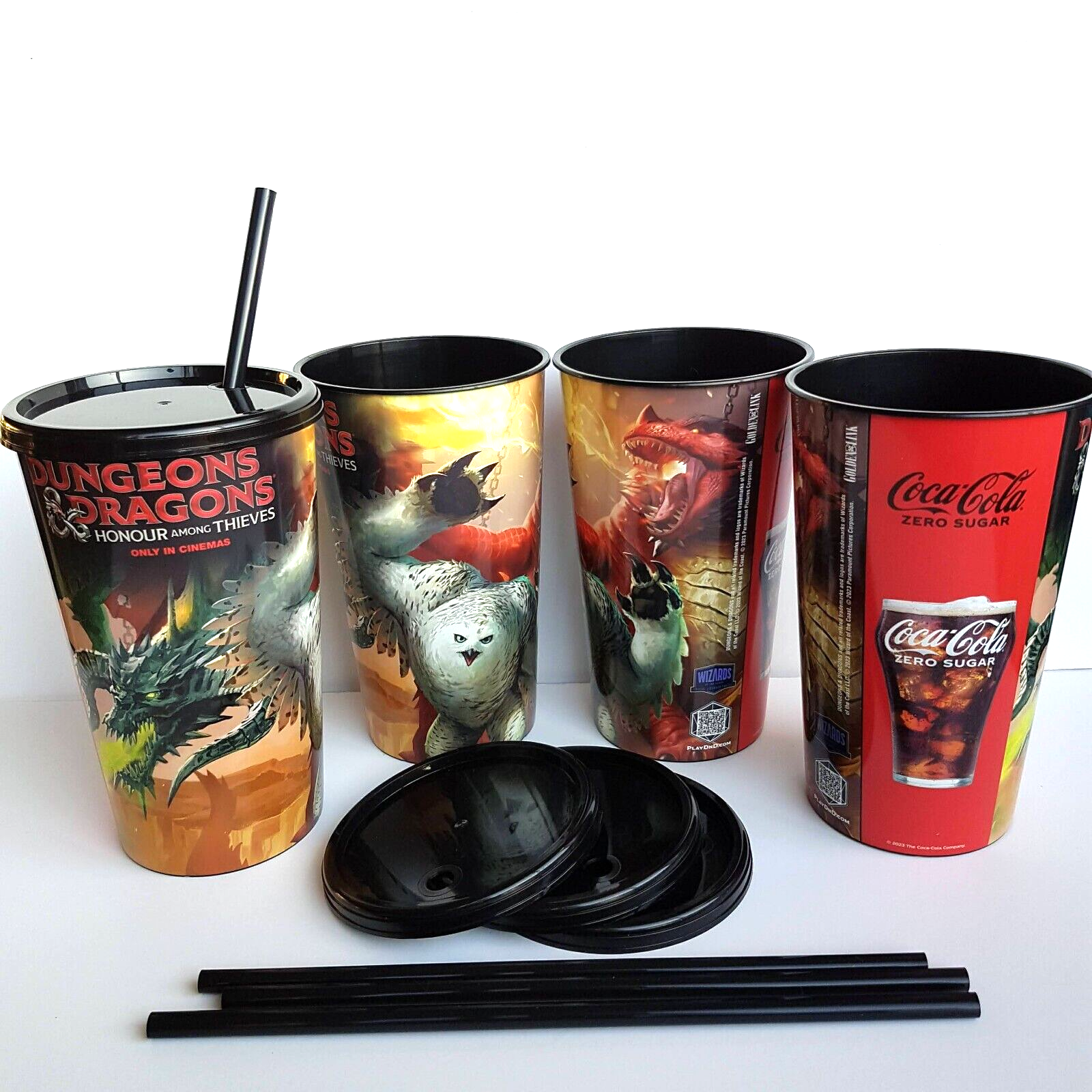 Dungeons & Dragons COCA COLA CINEMA CUPS Theatres Movie Merch Fantasy Monsters0