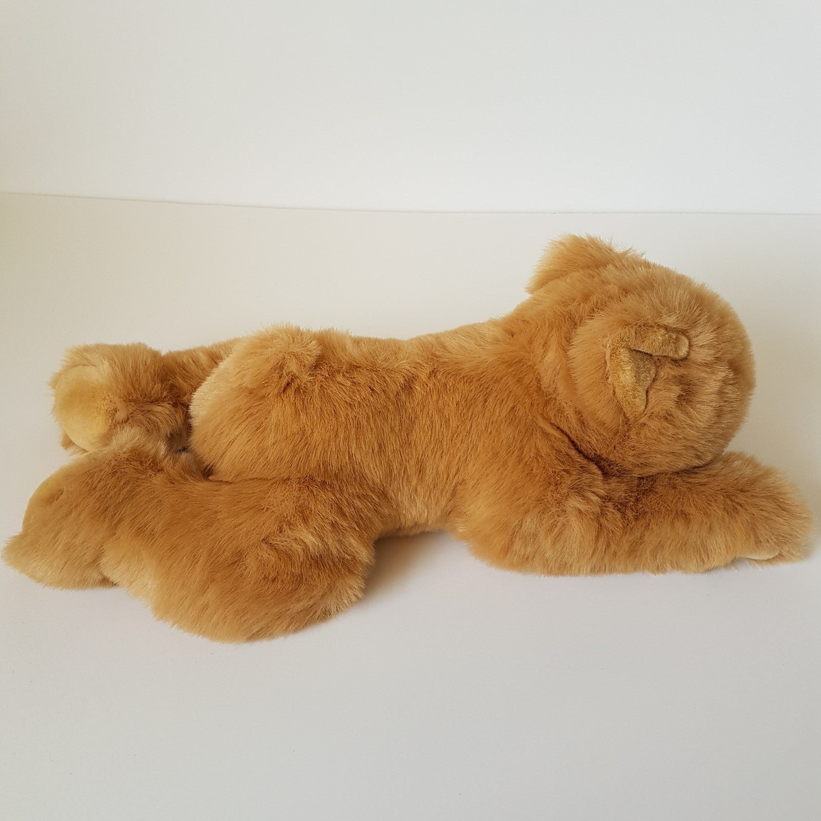Caramel LAYING TEDDY BEAR Plush 48cm Stuffed Animal Soft Toy Cuddly Bensons Cute5
