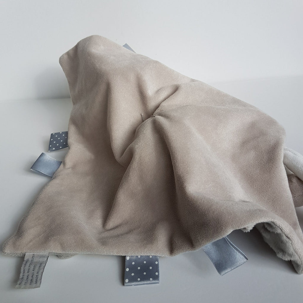 ES Kids GREY GIRAFFE Lovey Soft Toy Sleep Comforter Security Blanket Minky Dot12