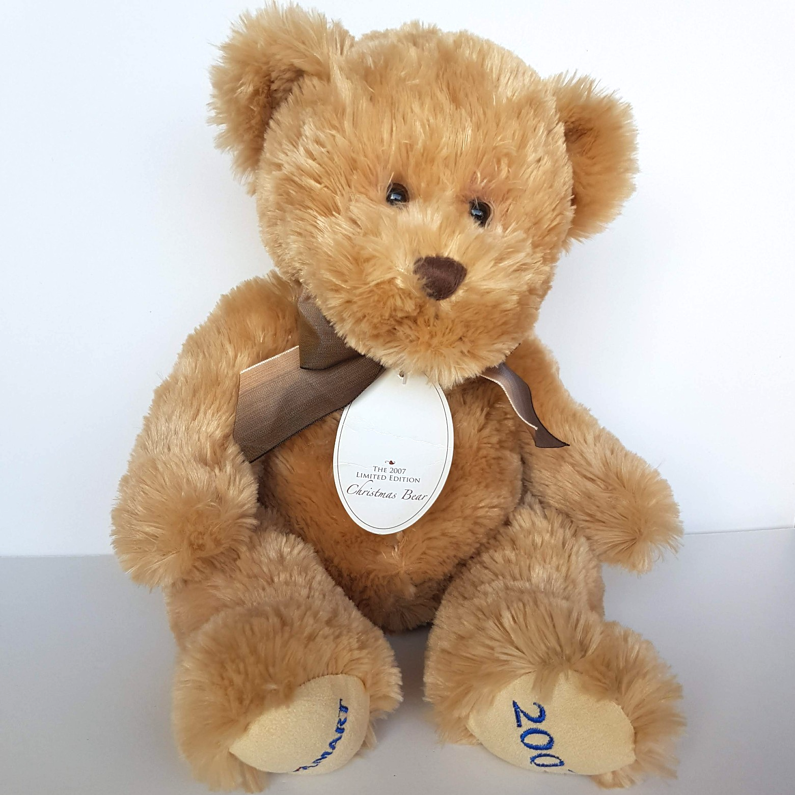 Damart CHRISTMAS 2007 TEDDY BEAR Plush 36cm Stuffed Animal Soft Toy Limited TAGS1